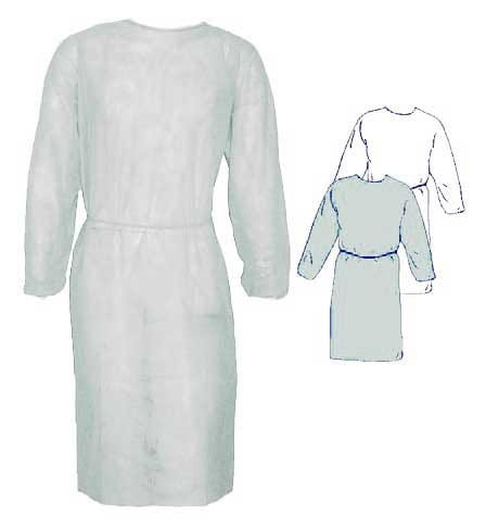 Kitel fartuch jednorazowy biały/zielony - zdjęcie 5