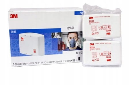 Skuteczna Ochrona Przed Pyłami i Substancjami Toksycznymi #Filtr 3M 6035 P3 - zdjęcie 4