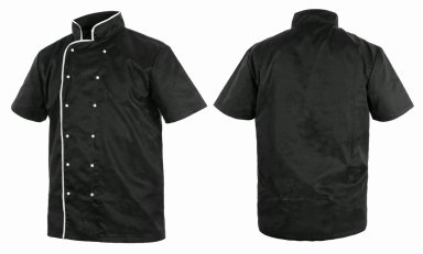 Stylowa i Praktyczna Bluza Kucharska Chef #Krótki Rękaw, Czarna