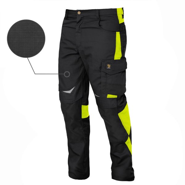 Spodnie robocze HELICON z 8 kieszeniami i elementami odblaskowymi - zdjęcie 7