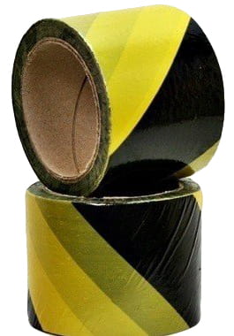 Taśma ostrzegawcza 100 mb żółto-czarna
