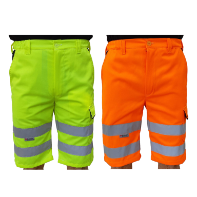 Spodnie robocze krótkie odblaskowe