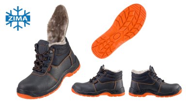 Trzewiki robocze zimowe URGENT 106 S3, skórzane, ocieplane, antypoślizgowe SRC