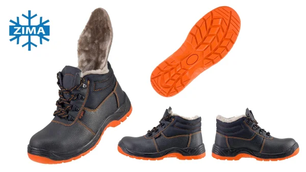Trzewiki robocze zimowe URGENT 106 S3, skórzane, ocieplane, antypoślizgowe SRC