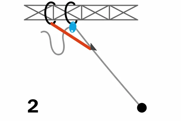 Irudek HAULERBINER 300 cm - system wyciągowy 6:1 / 7:1, EN 12278, EN 567, lina 6 mm - zdjęcie 3