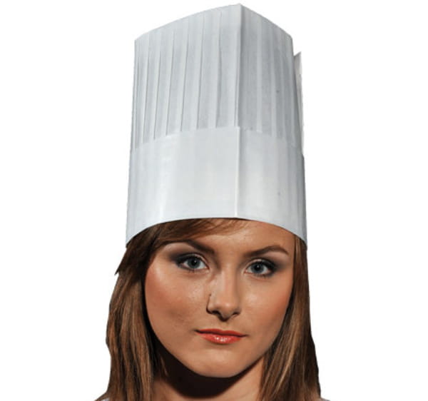 Czapka kucharska papierowa-wysoka - zdjęcie 2