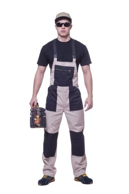 Spodnie robocze ogrodniczki DWUKOL