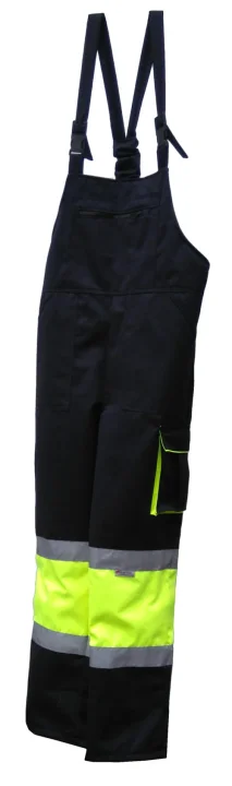 Spodnie robocze ogrodniczki  HI-VIZ żółte r.M-17498
