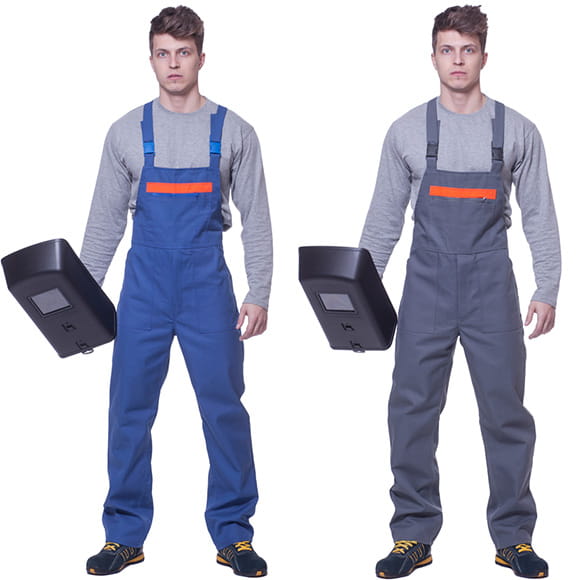 Spodnie robocze ogrodniczki z tkaniny trudnopalnej - zdjęcie 22