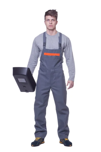 Spodnie robocze ogrodniczki z tkaniny trudnopalnej - zdjęcie 24