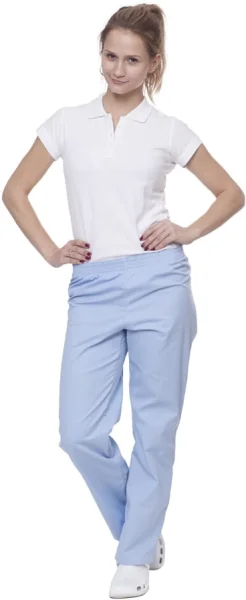 Spodnie medyczno-gastronomiczne damskie białe - zdjęcie 12