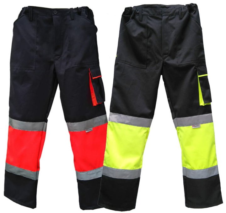 Spodnie robocze do pasa  HI-VIZ żółte r.M-17530