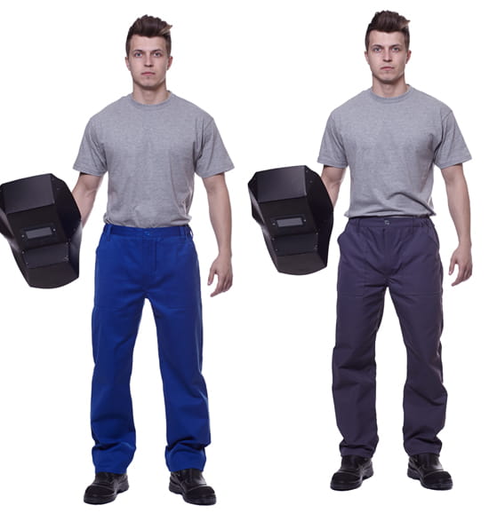 Spodnie robocze do pasa trudnopalne granatowe XXL-17618