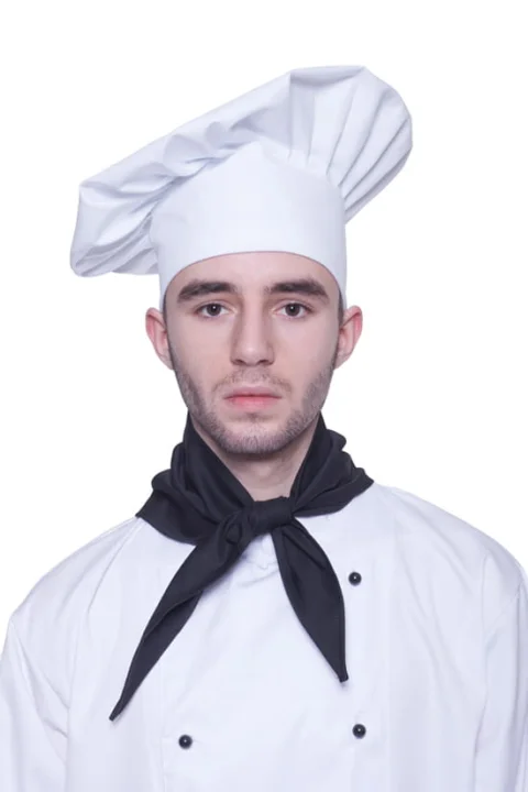 Czapka kucharska budyniówka duża bordowa-15835