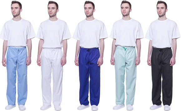 Spodnie medyczno-gastronomiczne sznurek błękit L-13066