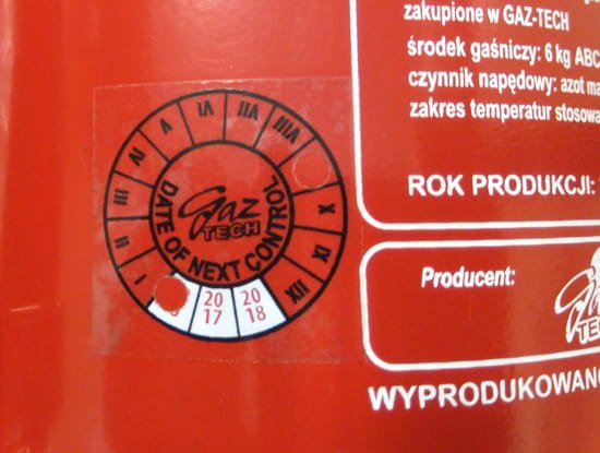 Gaśnica proszkowa 6 kg ABC GAZ-TECH TIR-1398