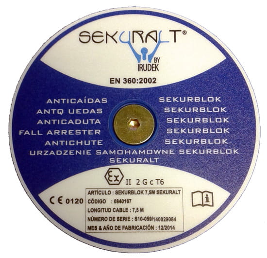 SEKURBLOK 7,5M (bączek) - Urządzenie przeciwupadkowe, samohamowne, ATEX - Irudek - zdjęcie 8