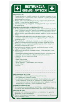 Znak Instrukcja Obsługi Apteczki Z-IB10-P-110x220 - zdjęcie 2