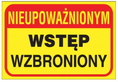 Znak Nieupoważ.Wstęp Wzbroniony Z-TB19-P-250x350 - zdjęcie 2