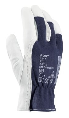 Rękawiczki robocze PONY wzmacniane skórą ARDON