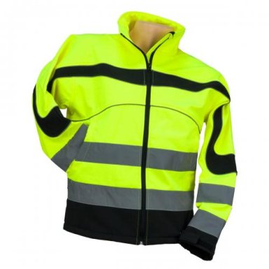 Kurtka Softshell Urgent ostrzegawcza żółta i pomarańczowa - zdjęcie 2