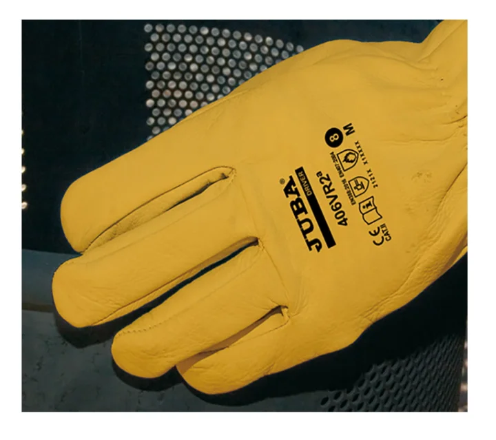 Rękawice robocze 406VR2 skóra licowa żółta JUBA10-6071