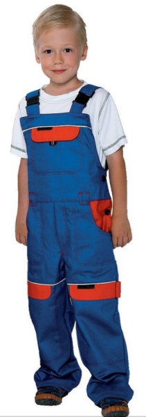 Spodnie ogrodniczki TREND dziecięce nieb-żółt - zdjęcie 2