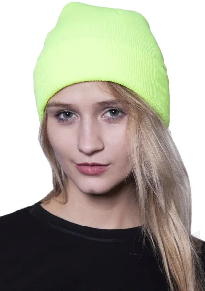 Czapka ocieplana wywijana FLUO pomarańczowa - zdjęcie 2