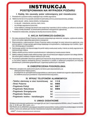 Znak Instr.Post.na Wypadek Pożaru Z-IP1-P-250x350