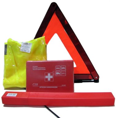 Zestaw samoch. /apteczka,trójkąt,kamizelka/